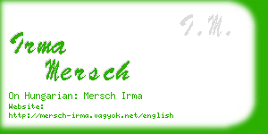 irma mersch business card